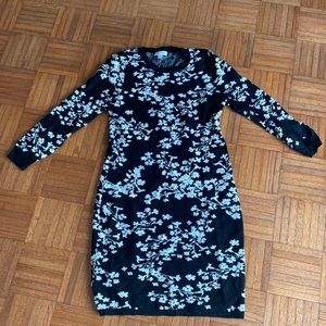 Calvin Klein knit floral midi dress